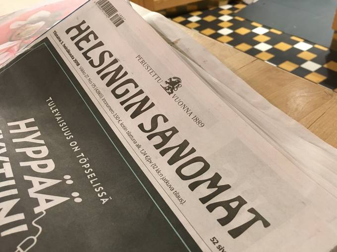 핀란드 최대 일간지 헬싱긴 사노맛. 스웨덴 왕국 통치 시절에 제정된 세계 최초 언론자유법의 영향으로 핀란드는 북유럽 국가 중에서도 가장 높은 수준의 언론 자유를 누리는 것으로 평가되지만, 최근 1~2년 사이 우려스러운 사건들이 잇따르고 있다.  