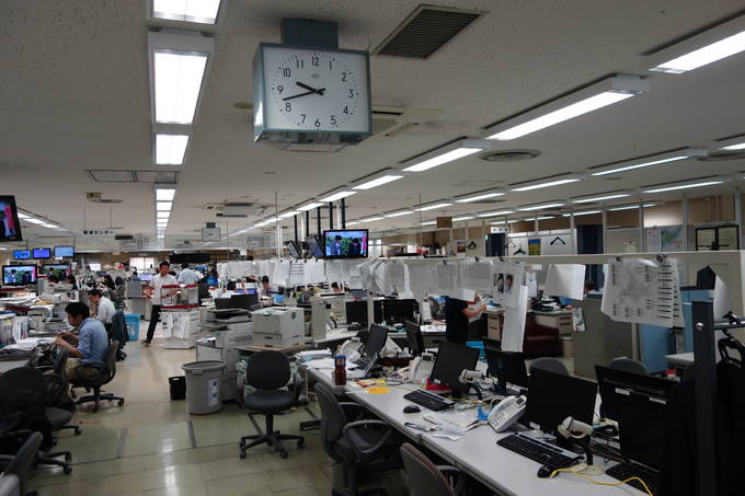 일본 삿포로에 있는 홋카이도신문 편집국 전경. 