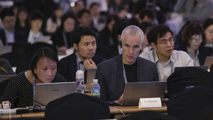 평양 남북정상회담 취재를 위해 서울 동대문디자인플라자(DDP) 프레스센터에 온 내외신 기자들. /뉴시스 