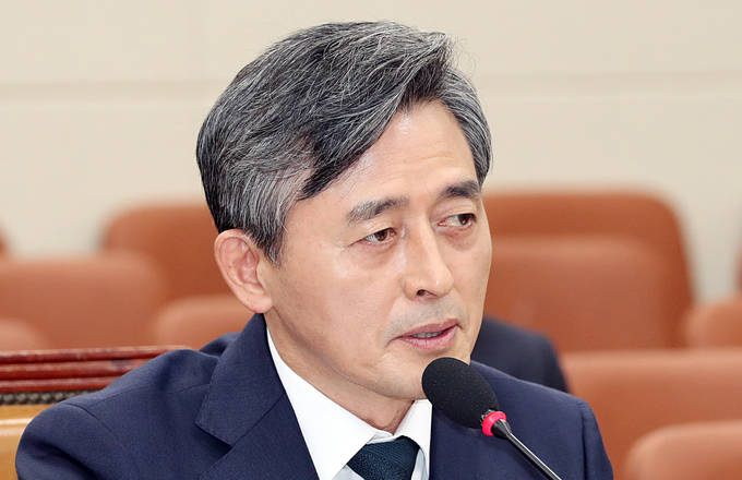 양승동 KBS 사장 후보자가 19일 국회 과학기술정보방송통신위원회에서 열린 KBS 사장 후보자 인사청문회에서 발언하고 있다.(뉴시스) 