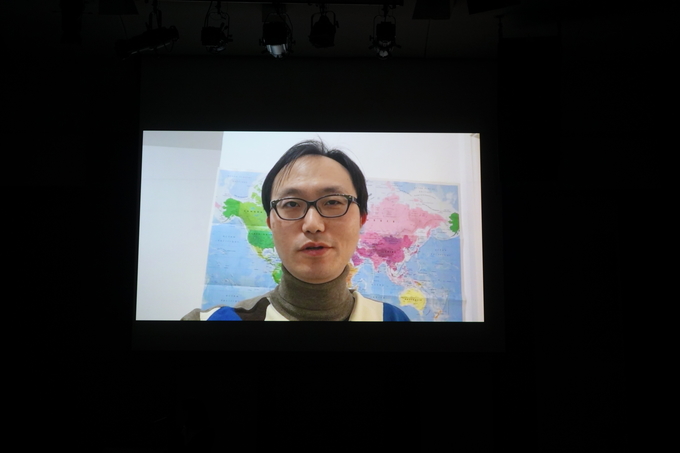 <프랑스 내 한국독립운동사 재발견> 보도로 조계창 국제보도상을 수상한 김용래 연합뉴스 기자. 파리 특파원인 김 기자는 영상으로 수상소감을 보내왔다. 