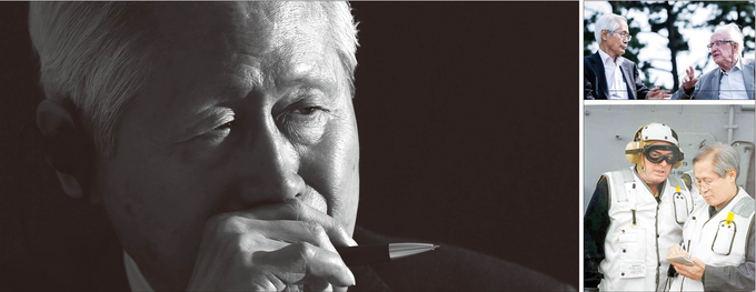 지난 15일 생을 마감한 김영희 중앙일보 대기자. 2016년 5월 평화학의 창시자인 요한 갈퉁 박사를 만나 인터뷰하고 있는 모습(오른쪽 사진 위). 1997년 2월 미 항공모함 인디펜던스함에 탑승해 취재하고 있는 모습. /중앙일보 제공 