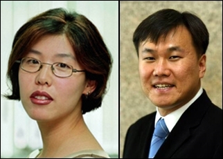 강수진 채널A 보도본부장(왼쪽), 이명건 동아일보 편집국장. 
