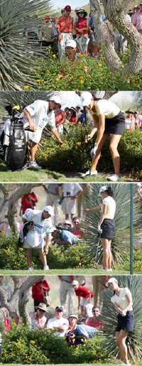 전문보도 사진부문 수상작인 연합뉴스 배재만 기자의 '미셸 위의 프로데뷔전 실격 순간'