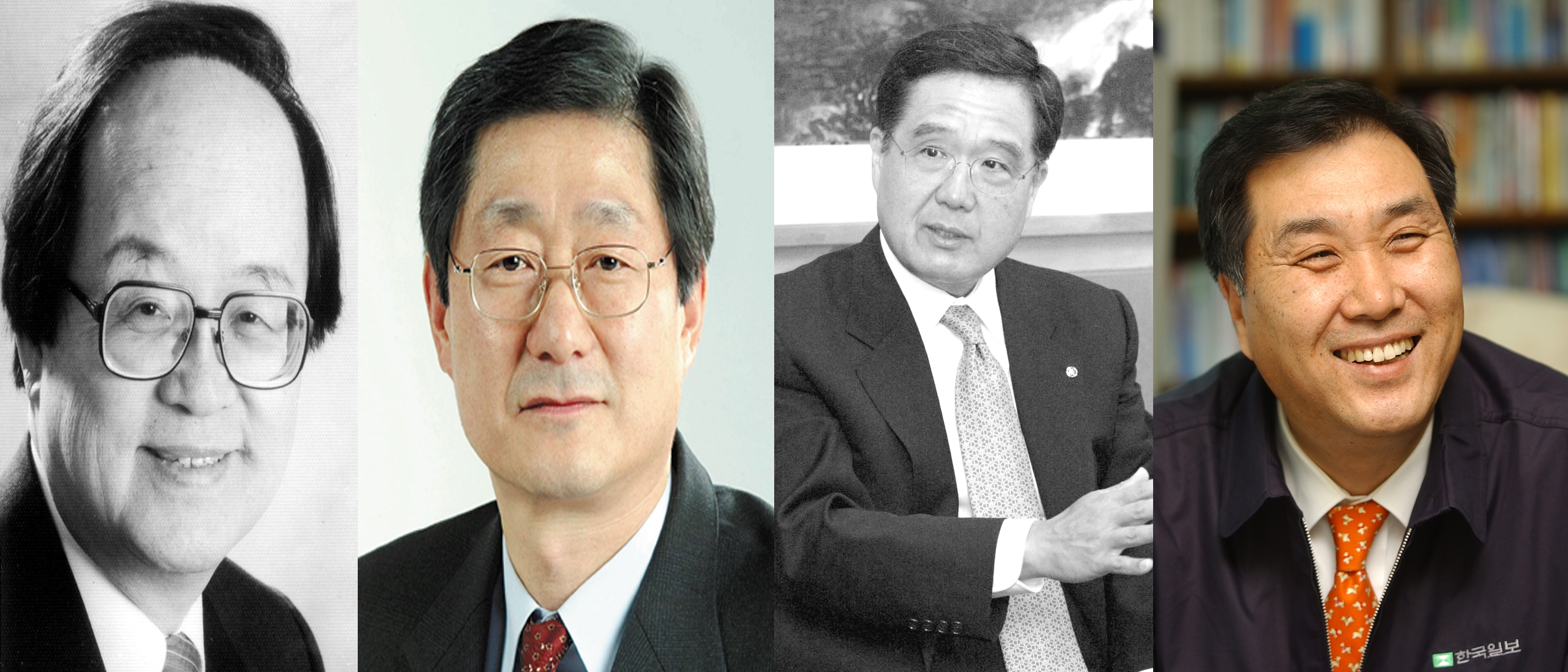 사진 좌측부터 김학준, 송필호, 방상훈, 이종승 사장